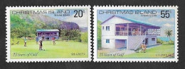 SD)1988 SPORTS SERIES CHRISTMAS ISLAND, 25TH ANNIVERSARY OF GOLF, 2 MINT STAMPS - Christmas Island