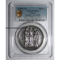 MÉDAILLE DE MARIAGE - 'MARIAGE CHRÉTIEN' - COLLECTION TERISSE - PCGS - SP 55 - ARGENT - Ohne Zuordnung