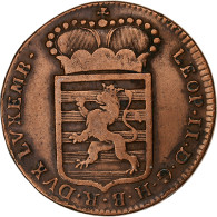 Luxembourg, Leopold II, Sol, 1790, Günzburg, Cuivre, TB+, KM:15 - Luxembourg