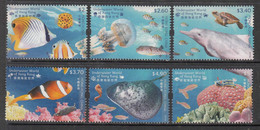 2019 Hong Kong Underwater World Marine Life Turtles Dolphins  Complete Set Of 6 MNH @  FACE VALUE - Nuovi