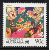 AUSTRALIA 1988 LIVING TOGETHER  " 90c BANKING " STAMP MNH - Mint Stamps