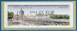 LISA 2 (ATM) LP ***1,65 EUR LETTRE PRIORITAIRE Sur Papier Institut De France - 87ème Congrès FFAP - Paris 2014 - 2010-... Illustrated Franking Labels