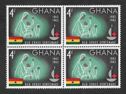 SD)1963 GHANA CENTENARY OF THE RED CROSS,B/4 MNH - Ghana (1957-...)