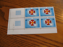 POLYNESIE YVERT POSTE ORDINAIRE N° 91 BLOC DE 4 CD NEUF** LUXE - MNH - COTE 65,20 E - Unused Stamps