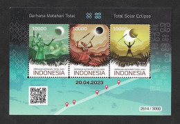 SD)2023 INDONESIA TOTAL SOLAR ECLIPSE 23, SOUVENIR SHEET, MNH - Indonésie