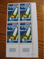 POLYNESIE YVERT POSTE AERIENNE N°  83 BLOC DE 4 CD NEUF** LUXE - MNH - COTE 132,00 E - Unused Stamps