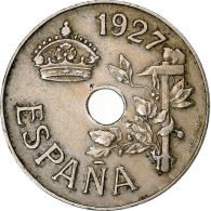 Espagne, Alfonso XIII, 25 Centimos, 1927, Cupro-nickel, TTB, KM:742 - Erstausgaben