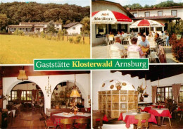 73919512 Arnsburg Hessen Gaststaette Pension Zum Klosterwald Gastraeume Terrasse - Lich