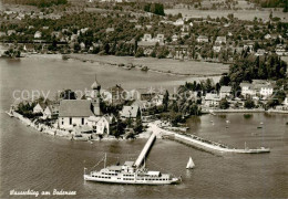 73811170 Wasserburg Bodensee Fliegeraufnahme Mit Faehre Wasserburg Bodensee - Wasserburg (Bodensee)