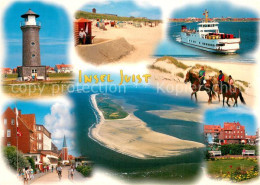 73715625 Juist Nordseebad Leuchtturm Strand Dampfer Ortsmotiv Mit Kirche Reiten  - Juist