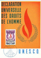 A40 425 Carte Maximum UNESCO Droits De L'homme 0.70 - UNESCO