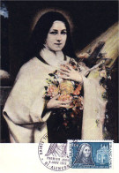 A40 71 Carte Maximum Sainte Therese - Cristianismo