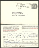 A42 204 Canada Carte Postale QEII 8c Slate Hydro-Quebec Used DORION-VAUDREUIL - 1953-.... Règne D'Elizabeth II