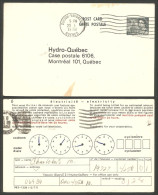 A42 212 Canada Carte Postale QEII 8c Slate Hydro-Quebec Used DORION-VAUDREUIL - 1953-.... Regering Van Elizabeth II