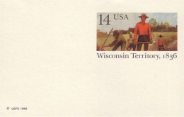 A42 84 US Postcard Wisconsin Territory Construction 1636 - Onafhankelijkheid USA