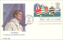 A42 58 US Postcard Yachting FDC - Voile