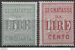 1884 Italia Segnatasse Cifre Bianche Mc MNH Sassone N. 15/16 - Other & Unclassified