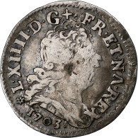 France, Louis XIV, 5 Sols Aux Insignes, 1703, Strasbourg, Réformé, Argent, TB - 1643-1715 Louis XIV Le Grand