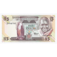 ZAMBIE - PICK 25 - 5  KWACHA - 1980-88 - NEUF - Zambie