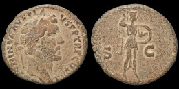 Antoninus Pius AE As Minerva Standing To Right - The Anthonines (96 AD To 192 AD)