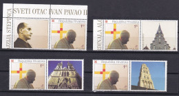 CROATIA 1998,SECOND VISIT PAPA JOHN PAUL II,SHEET,VIGNETTE,MNH - Cristianismo