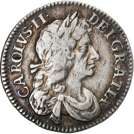 Grande-Bretagne, Charles II, 4 Pence, Groat, 1675, Argent, TB+, KM:434 - F. 4 Pence/ Groat