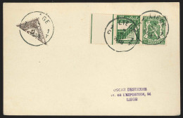 Belgique - Carte Affr. PU86 Càd LIEGE/1938 Taxé 1/2 TTx 20c - Cartas & Documentos