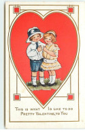 Carte Gaufrée - This Is What Id Like To Do Pretty Valentine, To You - Couple Dans Un Coeur - Dia De Los Amorados