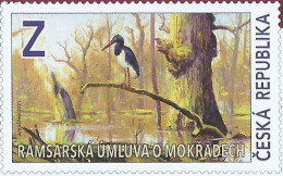 1120 Czech Republic Ramsars Agreement About Protection Of Wetlands 2021 Black Stork - Cigognes & échassiers