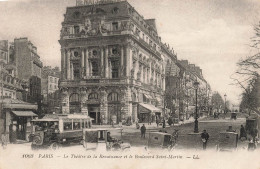 FRANCE - Paris - Le Théâtre De La Renaissance Et Le Boulevard Saint Martin - Animé - L L - Carte Postale Ancienne - Sonstige Sehenswürdigkeiten