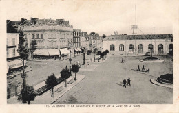 FRANCE - Le Mans - Vue Sur Le Boulevard Et Entrée De La Cour De La Gare - Carte Postale Ancienne - Le Mans