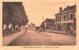 FRANCE - Bazouges Sur Le Loir - Vue Sur La Mairie Et La Place - Carte Postale Ancienne - Other & Unclassified