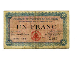 1 Franc Chambre De Commerce Chambéry - Chamber Of Commerce