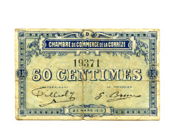 50 Centimes Chambre De Commerce De Corrèze - Cámara De Comercio