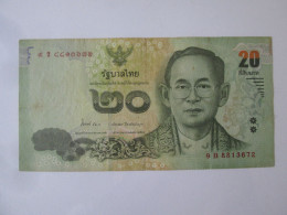 Thailand 20 Baht 2013 Banknote See Pictures - Thailand