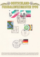 GERMANY Bundes First Day Panes 4,football - Lettres & Documents