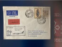 1 Enveloppe FDI De Lufthansa De 1977 Pour Le 1er Vol Airbus Sur Las Palmas - Frankfort - 1971-1980