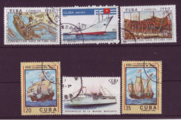 Amérique - Cuba - Bateaux - 6 Timbres Différents - 6062 - Otros & Sin Clasificación
