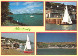 ABERDOVEY, GWYNEDD, WALES, MULTIPLE VIEWS, BOATS, ARCHITECTURE, CHILDREN, UNITED KINGDOM, POSTCARD - Gwynedd