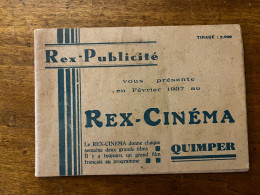 Quimper REX CINEMA 1937 * Doc Publicitaire Ancien Illustré * Ciné Cinéma - Quimper