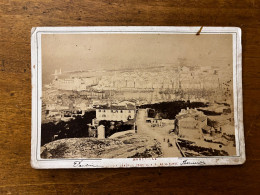 Marseille * CDV Cabinet Albuminée Circa 1860/1885 * Vue Générale Prise De Notre Dame De Bonne Garde * Café Restaurant - Non Classés