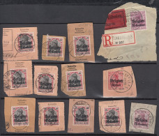 Belgique 1914 - (Occupation) - Lot De 10 Timbres Oblitérés Sur Morceau Papier............ (EB) DC-12460 - 1914-1915 Croix-Rouge