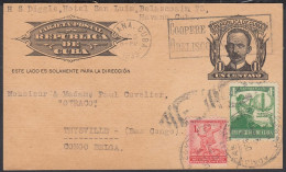 Cuba 1939 - Entier Postal Sur Carte Postale De L'Havana Destination Thysville-Congo Belge ... (EB) DC-12463 - Usati