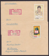 1 Ax, 1Cx, "1057 Berlin", Je Auf Portoger. R-Brief, Selten - Labels For Registered Mail