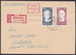 1Cx, "701 Leipzig", R-Brief Mit "T.P."-Stempel - Labels For Registered Mail