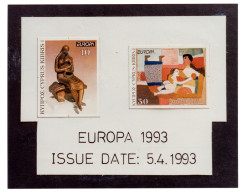 2496. CYPRUS 1993 EUROPA UNIDENTIFIED ITEM/PHOTO - Cartas