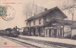 VILLARS LES DOMBES                 LA GARE. TRAIN EN GP - Villars-les-Dombes