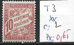 MONACO TAXE 3 ** Côte 2 € - Postage Due