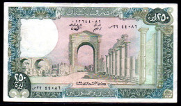 509-Liban 250 Livres 1986 - Líbano
