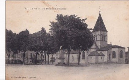 VILLARS LES DOMBES                 LA PLACE ET L EGLISE - Villars-les-Dombes